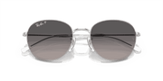 Grey Lenses, Polished Silver Frame