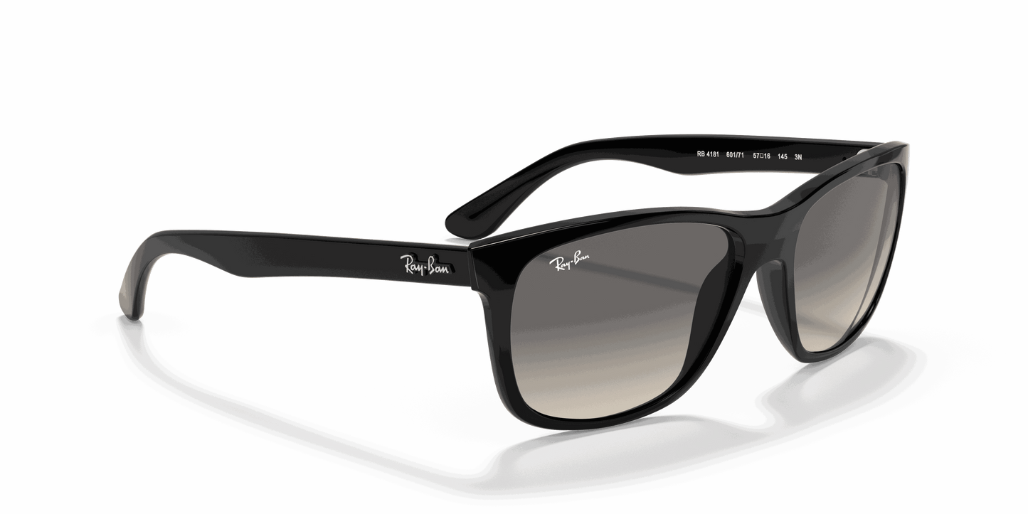 [Grey Gradient Lenses, Polished Black Frame]