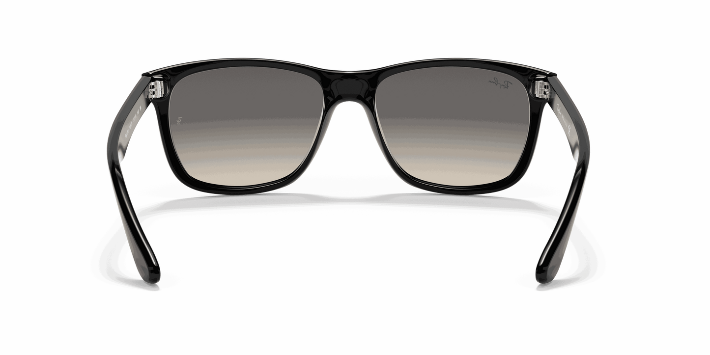 [Grey Gradient Lenses, Polished Black Frame]