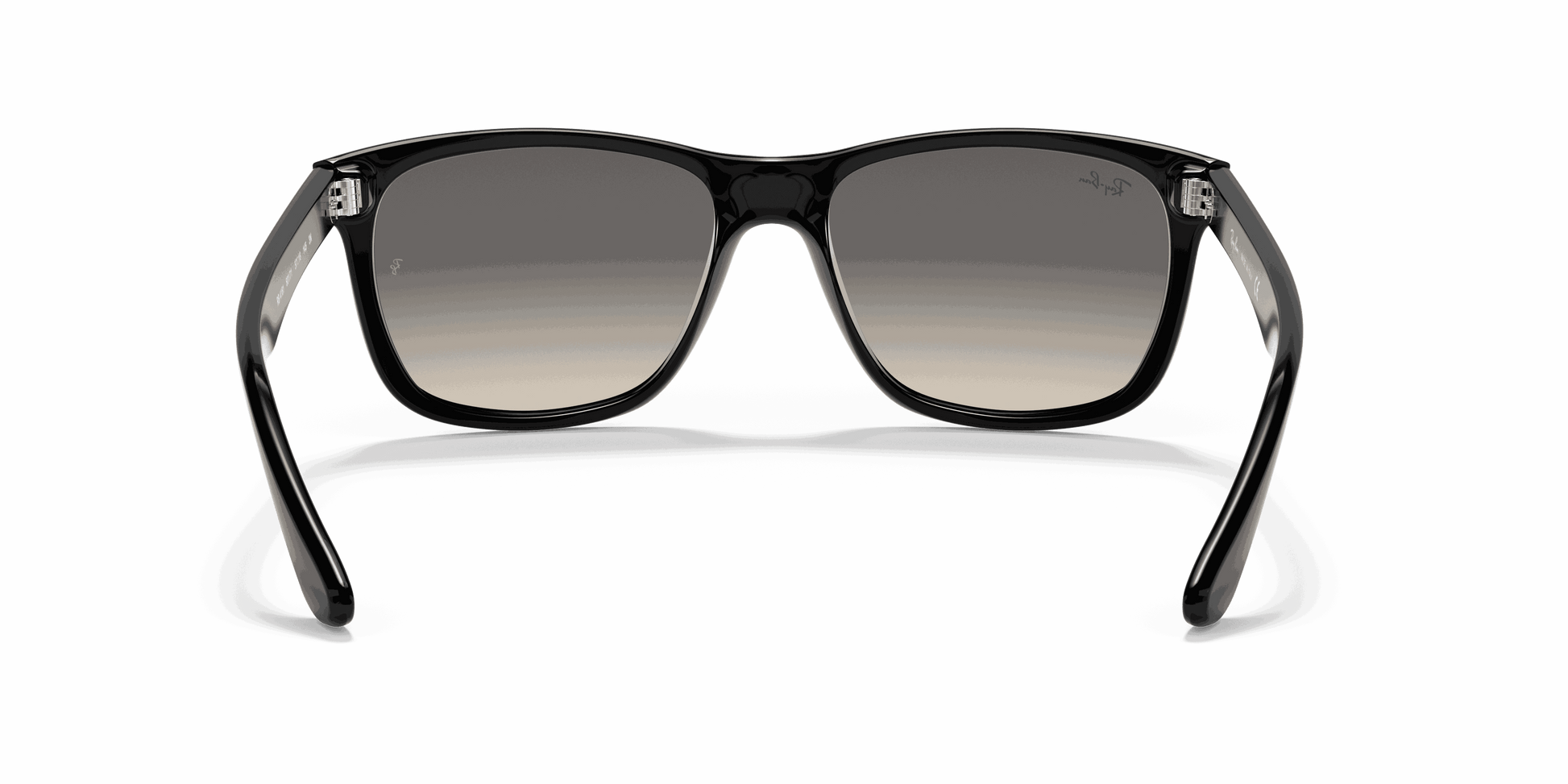 [Grey Gradient Lenses, Polished Black Frame]