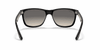 [Grey Gradient Lenses, Polished Black Frame]