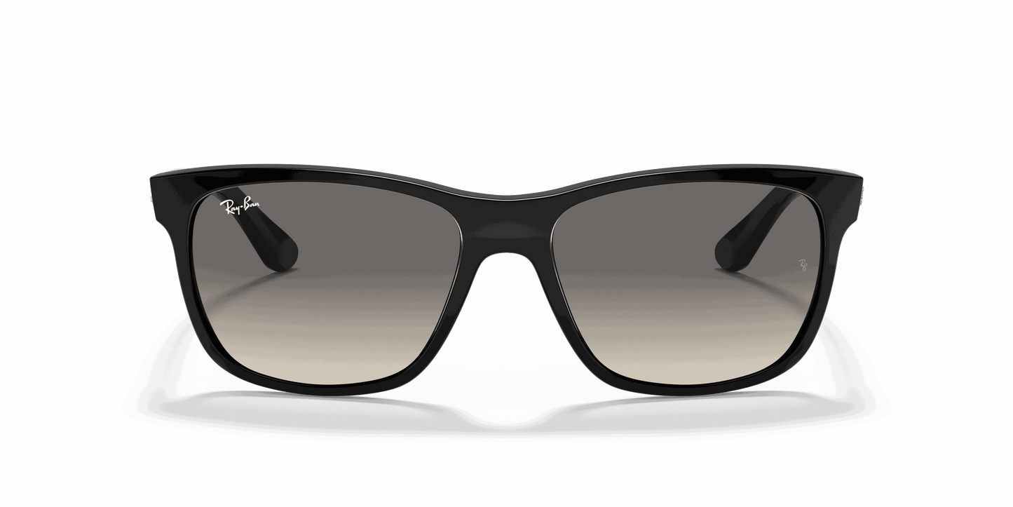 [Grey Gradient Lenses, Polished Black Frame]