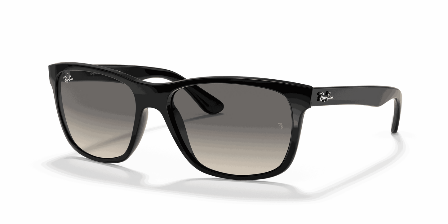 [Grey Gradient Lenses, Polished Black Frame]