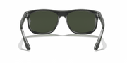 Green Lenses, Matte Black On Transparent Frame