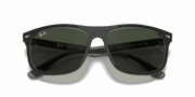 Green Lenses, Matte Black On Transparent Frame