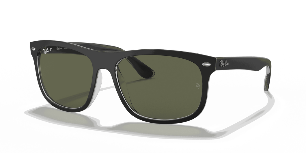 [G-15 Green Lenses, Matte Black On Transparent Frame]