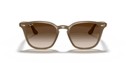 Brown Gradient Dark Brown Lenses, Polished Beige Frame