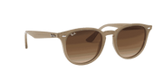 Brown Gradient Dark Brown Lenses, Polished Beige Frame