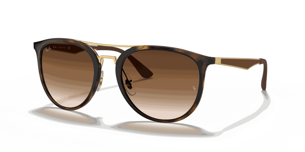 [Brown Gradient Lenses, Polished Light Havana Frame]