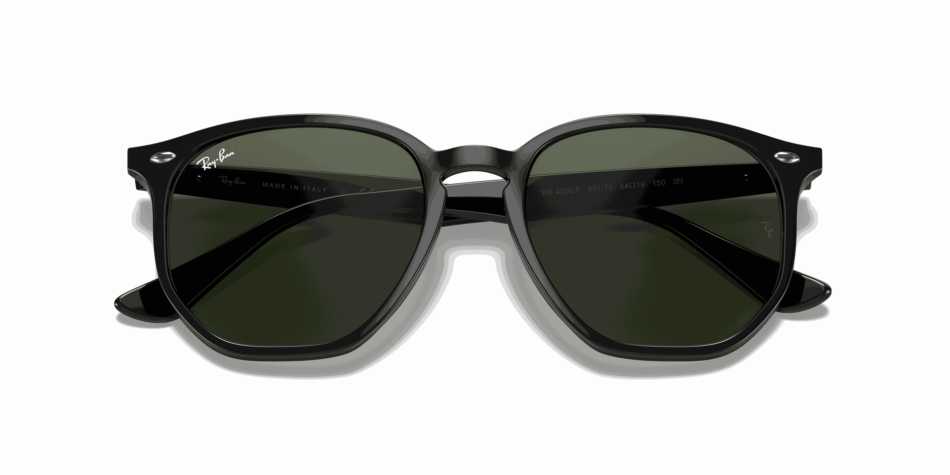 [Green Classic Lenses, Polished Black Frame]