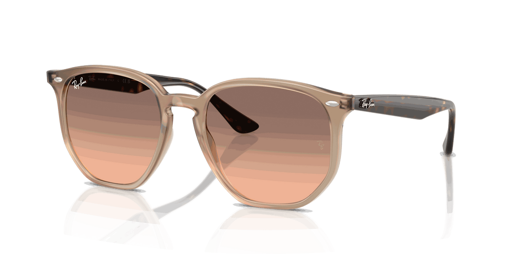 [Pink Gradient Grey Lenses, Polished Turtledove Frame]