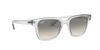 [Light Grey Gradient Lenses, Polished Transparent Frame]