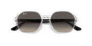 Grey Gradient Lenses, Polished Transparent Frame