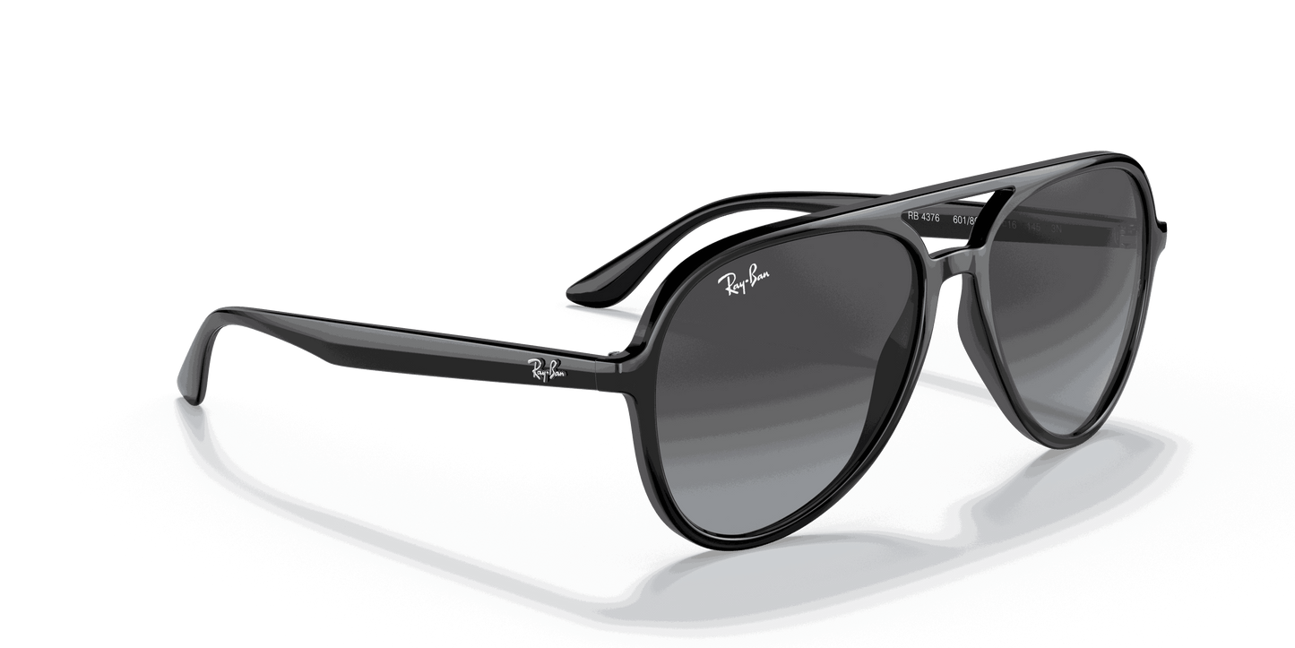 [Grey Gradient Lenses, Polished Black Frame]