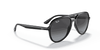 [Grey Gradient Lenses, Polished Black Frame]