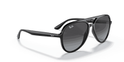 Grey Gradient Lenses, Polished Black Frame