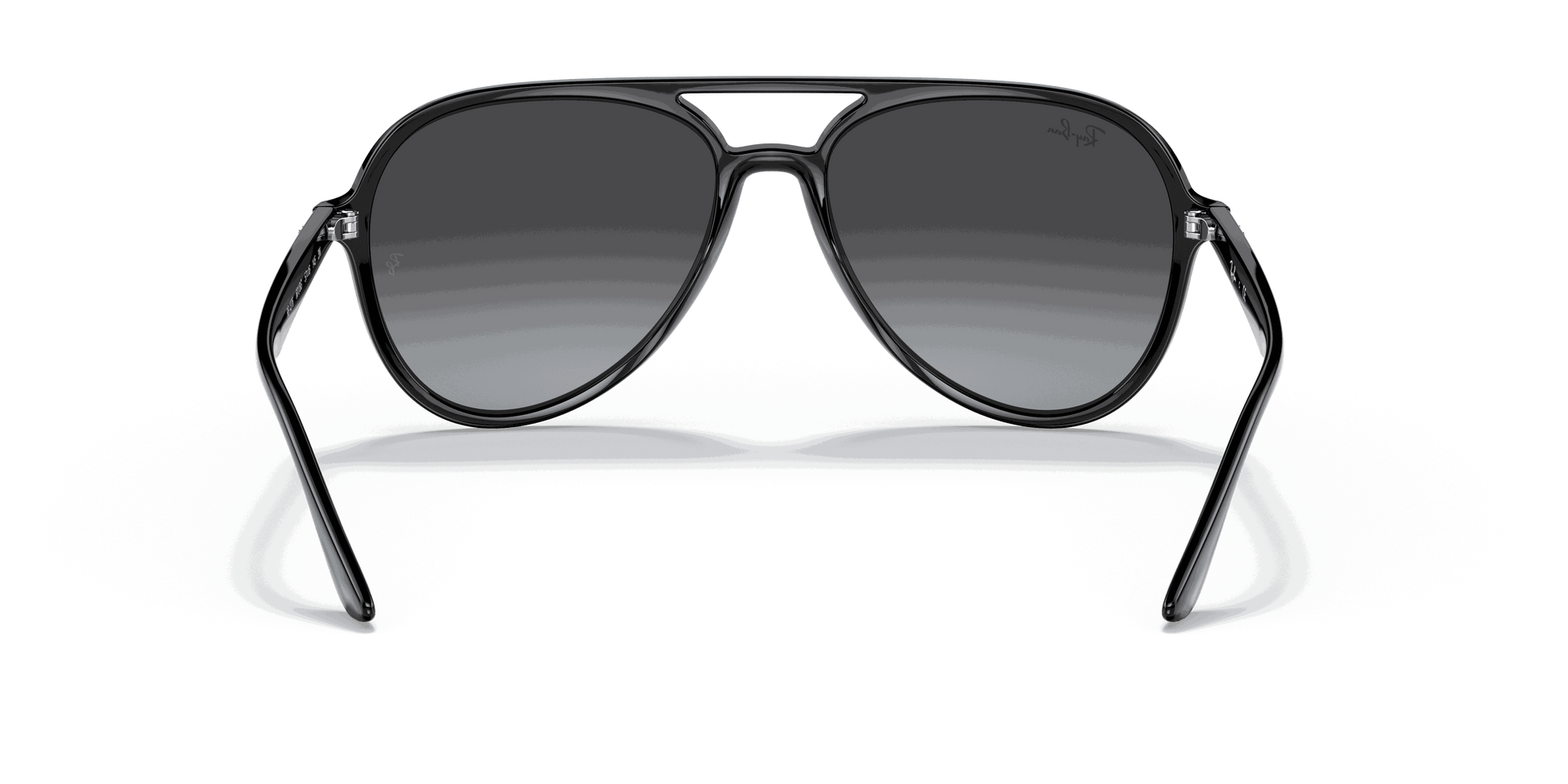 [Grey Gradient Lenses, Polished Black Frame]