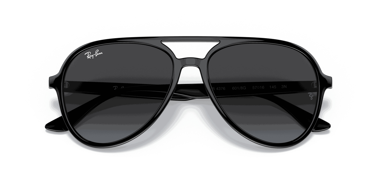 [Grey Gradient Lenses, Polished Black Frame]