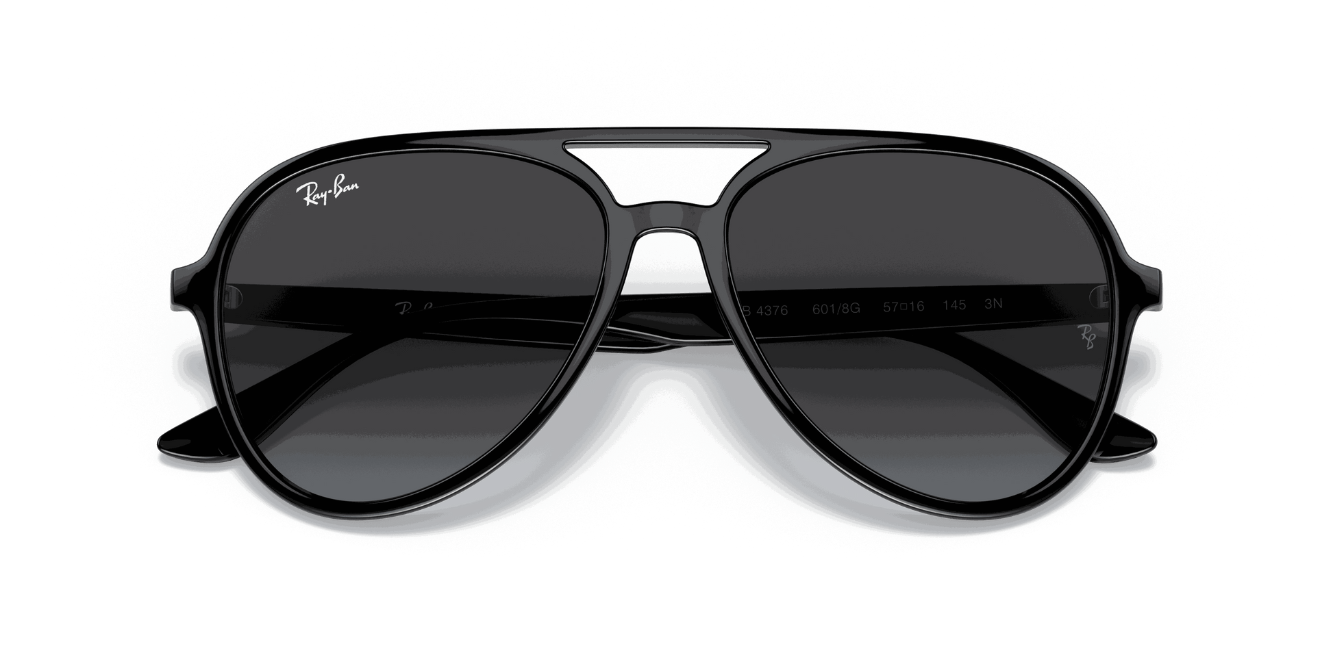 [Grey Gradient Lenses, Polished Black Frame]