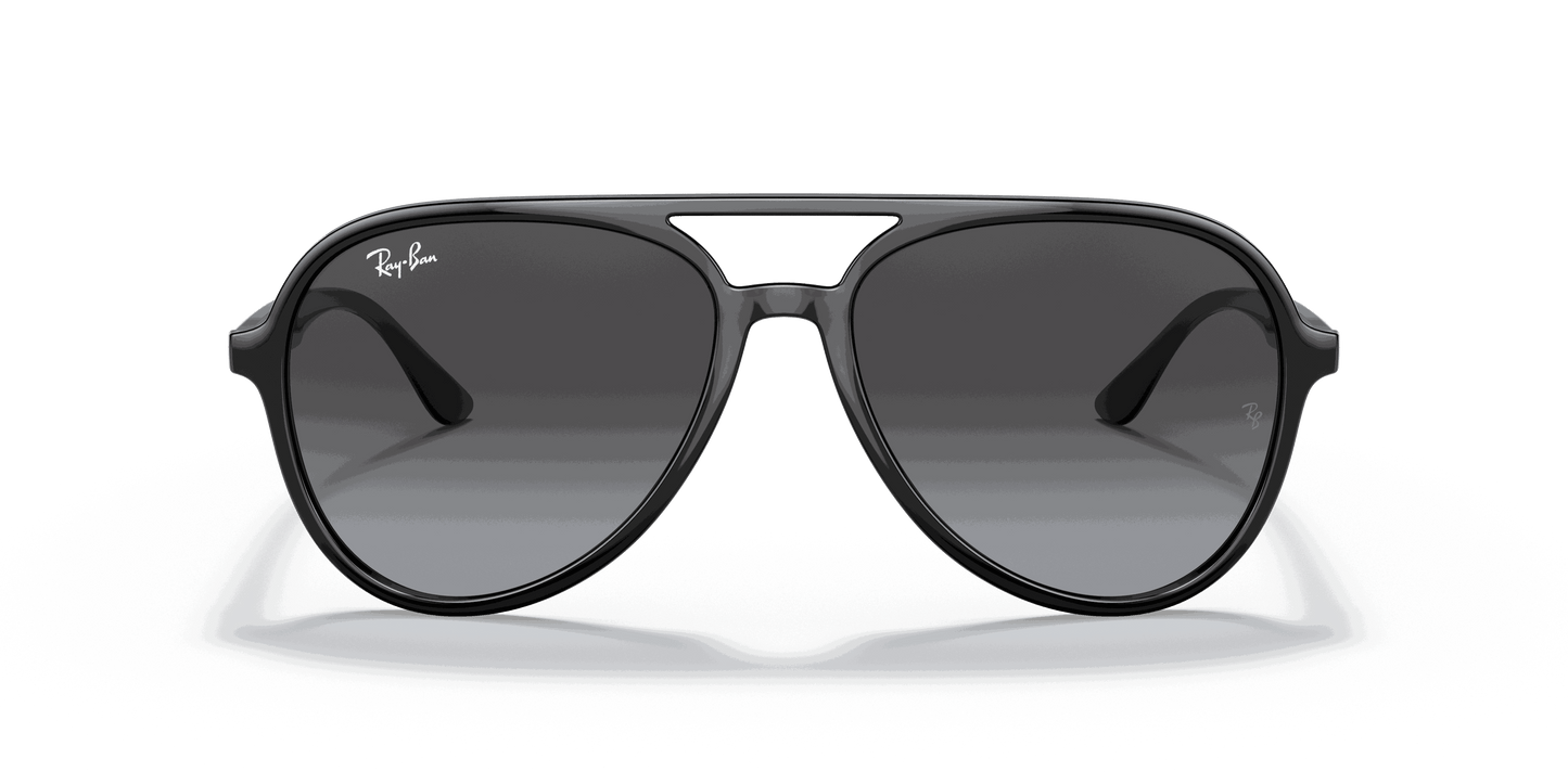 [Grey Gradient Lenses, Polished Black Frame]