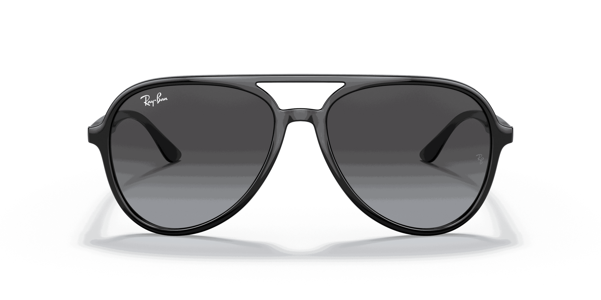 [Grey Gradient Lenses, Polished Black Frame]