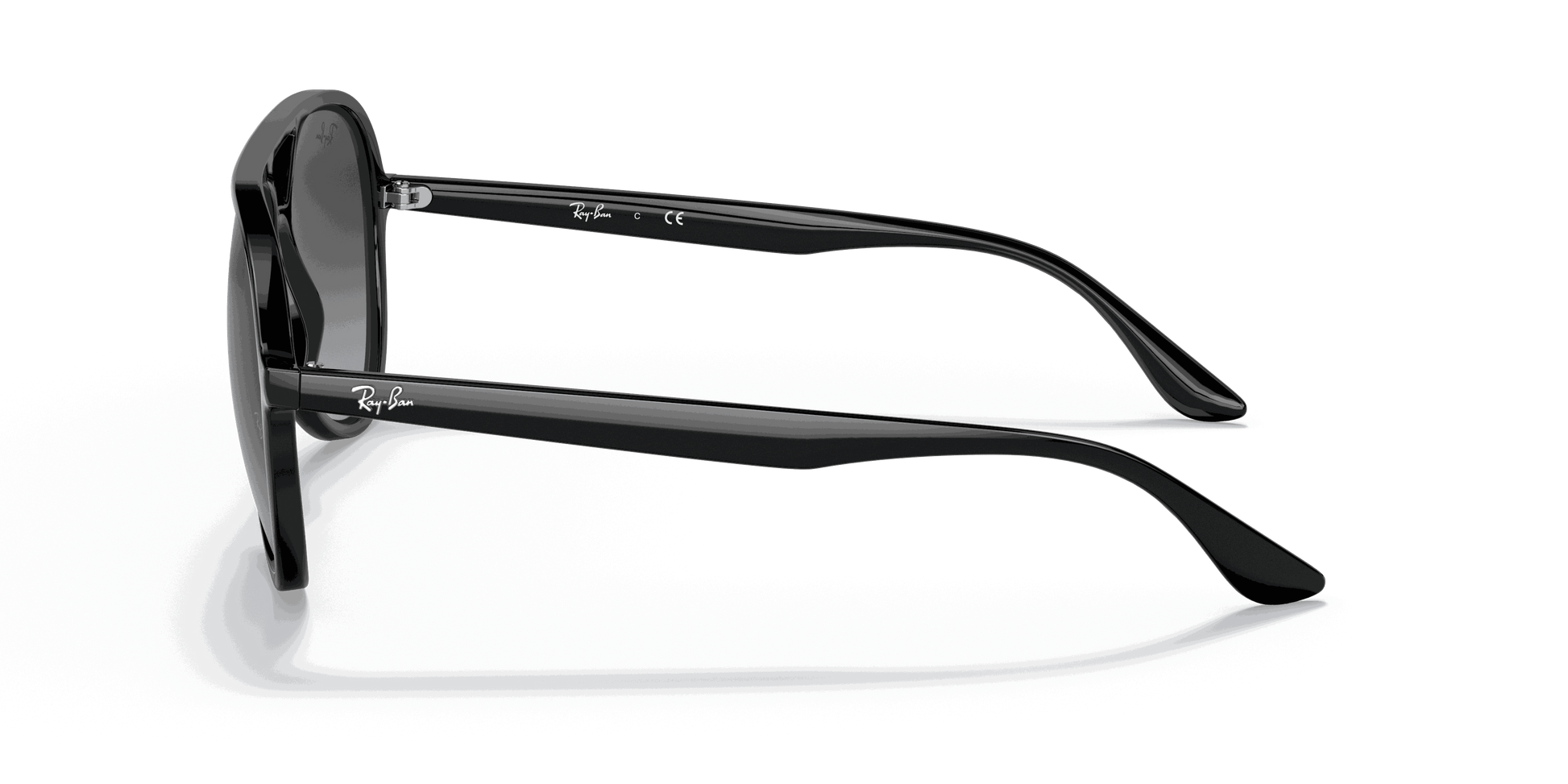 [Grey Gradient Lenses, Polished Black Frame]
