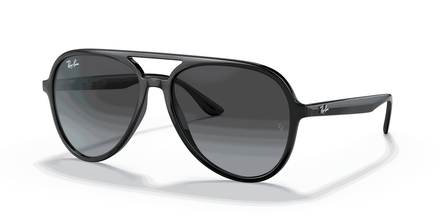 [Grey Gradient Lenses, Polished Black Frame]
