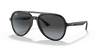 [Grey Gradient Lenses, Polished Black Frame]