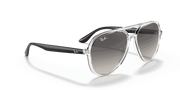 Grey Gradient Lenses, Polished Transparent Frame