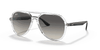 [Grey Gradient Lenses, Polished Transparent Frame]