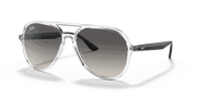 Grey Gradient Lenses, Polished Transparent Frame