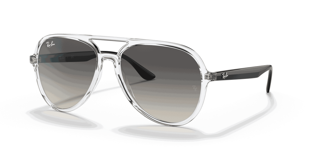 [Grey Gradient Lenses, Polished Transparent Frame]