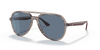 [Dark Blue Lenses, Polished Transparent Grey Frame]