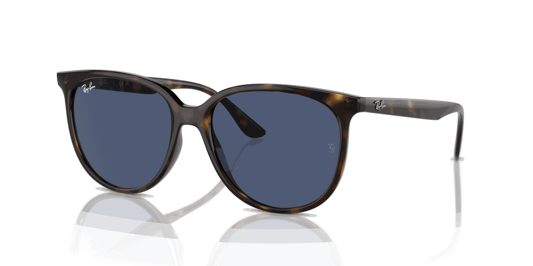 [Dark Blue Lenses, Polished Havana Frame]