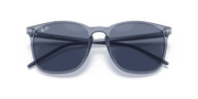 Dark Blue Lenses, Polished Transparent Blue Frame