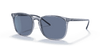 [Dark Blue Lenses, Polished Transparent Blue Frame]