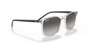 Grey Gradient Lenses, Polished Transparent Frame