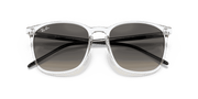 Grey Gradient Lenses, Polished Transparent Frame