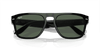 [Dark Green Lenses, Polished Black Transparent Frame]