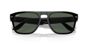 Dark Green Lenses, Polished Black Transparent Frame