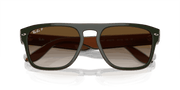 Brown Lenses, Polished Green & Dark Grey & Transparent Brown Frame