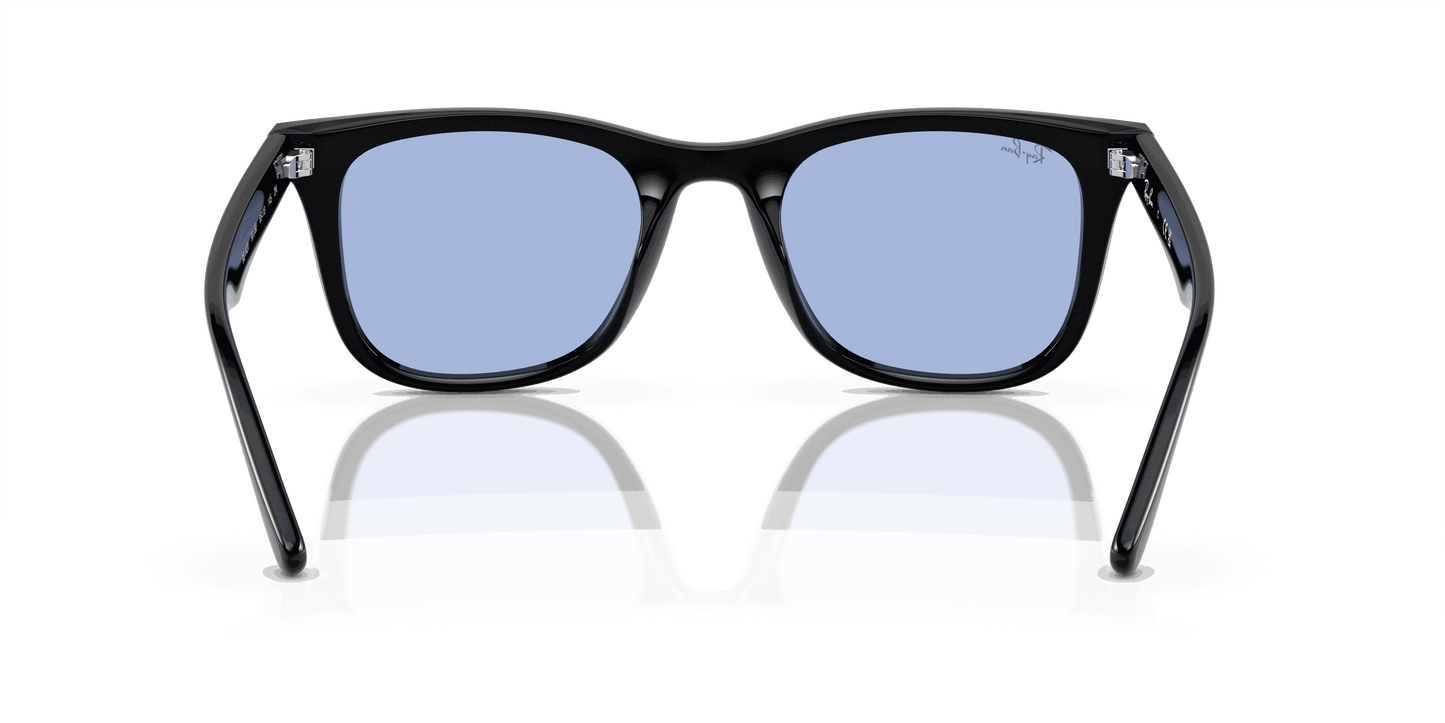 [Blue Lenses, Polished Black Frame]