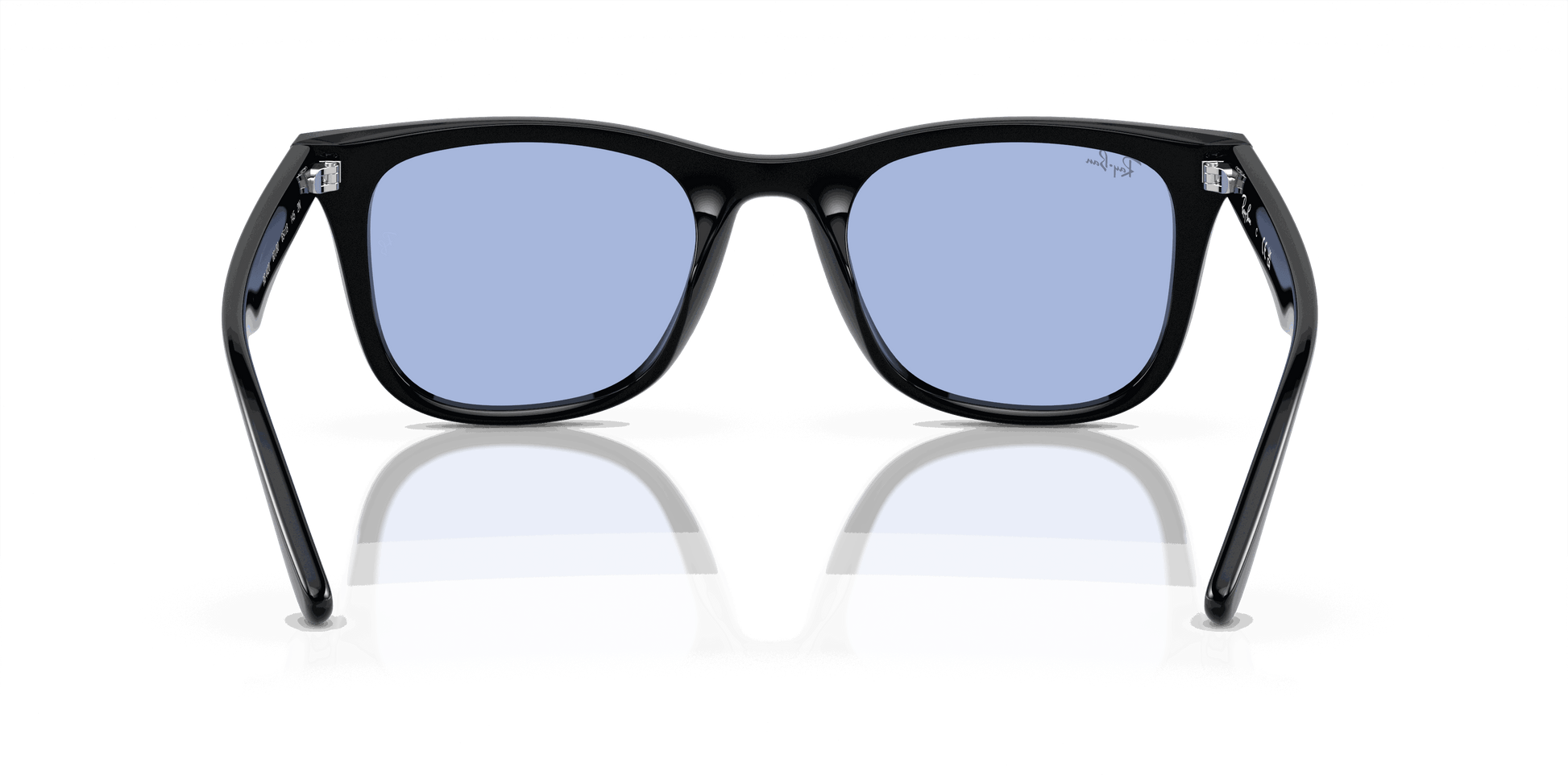 [Blue Lenses, Polished Black Frame]