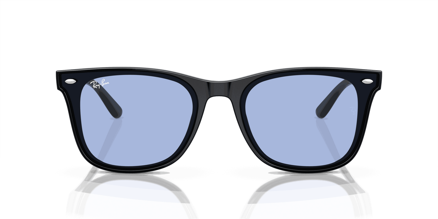 [Blue Lenses, Polished Black Frame]