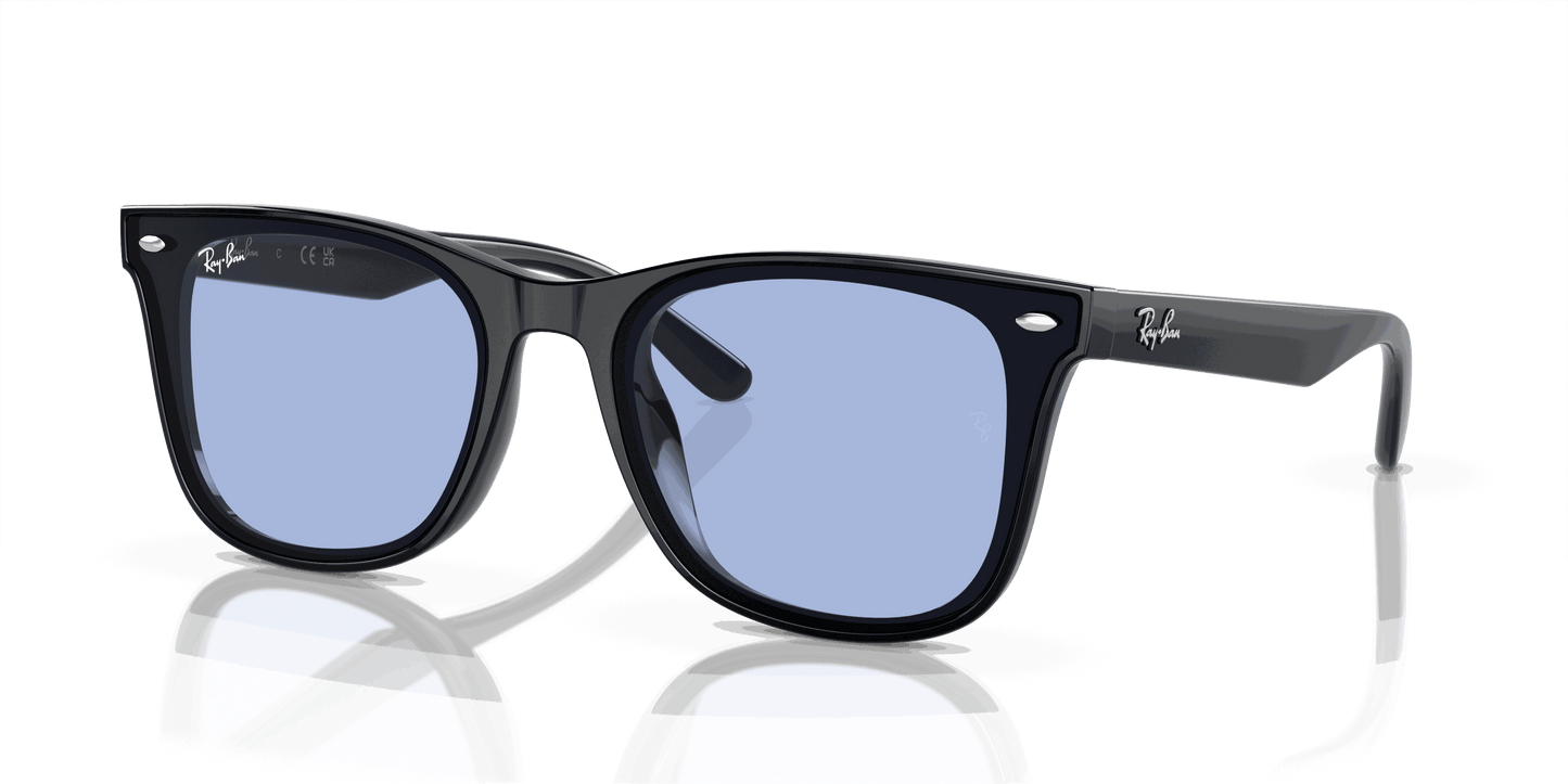 [Blue Lenses, Polished Black Frame]