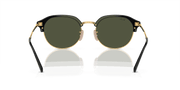 Green Lenses, Polished Black On Gold Frame