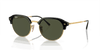 [Green Lenses, Polished Black On Gold Frame]