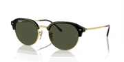 Green Lenses, Polished Black On Gold Frame