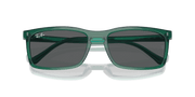 Dark Grey Lenses, Polished Transparent Green Frame