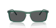 Dark Grey Lenses, Polished Transparent Green Frame